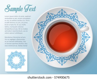 cup of tea, decorative design