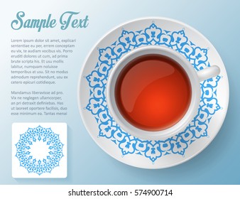 cup of tea, decorative design