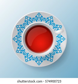 cup of tea, decorative design