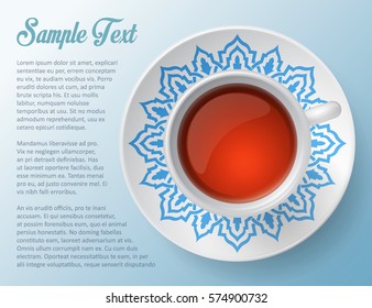 cup of tea, decorative design
