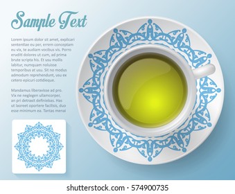 cup of tea, decorative design