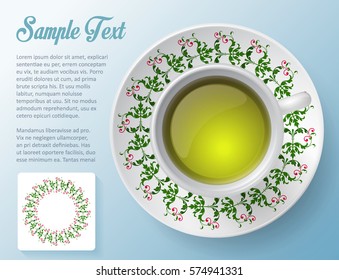 cup of tea decorative design