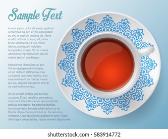 cup of tea decorative design
