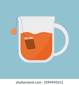 cup of tea. drink theme. vector illustration.