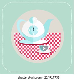 Cup of tea. flat icon