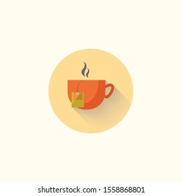cup of tea flat icon with long shadow, cup of tea flat icon with long shadow, cup of tea flat icon with long shadow, 