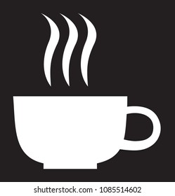 Cup of tea flat sign icon