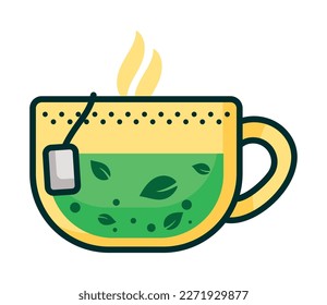 Tasse mit Teegrün-Symbol