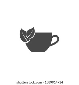 Cup of tea. Herbal drink. Simple vector icon. Consumer goods. Commodities.