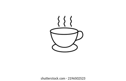 Cup Tea hot vector logo design