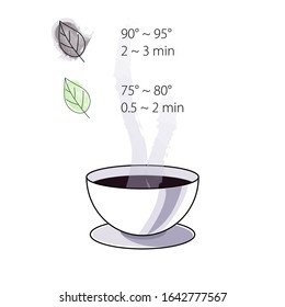 Cup of tea. How to brew black and green tea