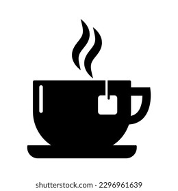 Cup of tea icon. Tea bag brewing cooking vector illustration