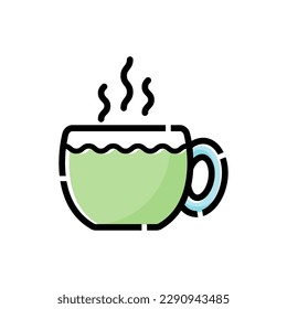 cup of tea icon, drink symbol illustration.
