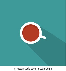 Cup of tea icon, flat design