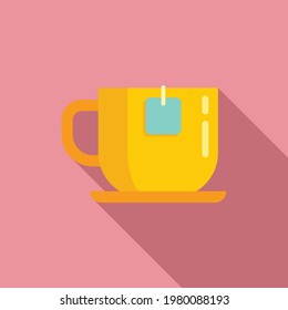 Cup tea icon. Flat illustration of Cup tea vector icon for web design