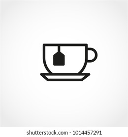 Cup tea Icon Isolated on White Background