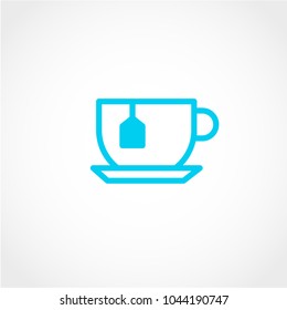 Cup tea Icon Isolated on White Background