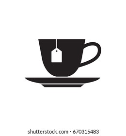 Cup with tea icon. Isolated on white background.