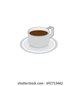 Cup of tea icon isolated vector illustration on white transparent background
