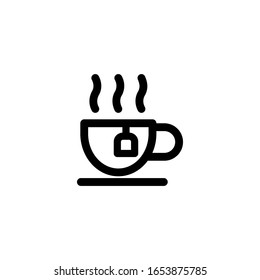 Cup of tea icon. Line design template. Vector illustration