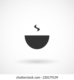 Cup of tea icon. Modern minimalist mobile app ui flat simple icon. 