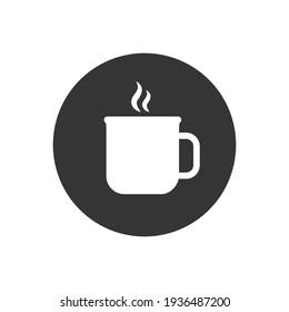 Icono de la copa de té sobre blanco. Vector