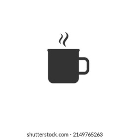 Cup of tea icon on white. Vector flat sign