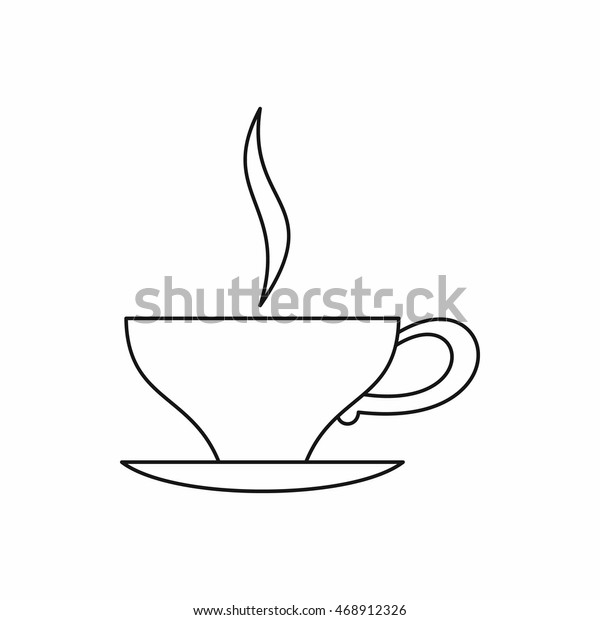 Cup Tea Icon Outline Style Isolated Stock Vector Royalty Free 9508