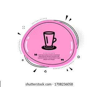 Eine Tasse Tee-Ikone. Angebotsblase. Frisches Getränkezeichen. Latte- oder Kaffeesymbol. Anführungszeichen. Klassisches Teacup-Symbol. Vektorillustration