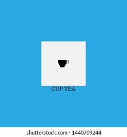 cup tea icon sign signifier vector