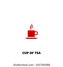 cup of tea icon. cup of tea vector design. sign design. red color