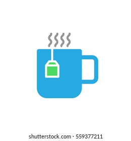 Cup of tea icon vector, filled flat sign, solid colorful pictogram isolated on white. Hot drink symbol, logo illustration