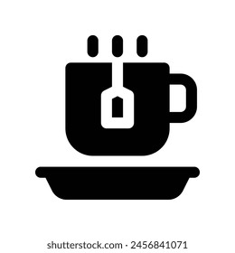 cup of tea icon. vector glyph icon for your website, mobile, presentation, and logo design.