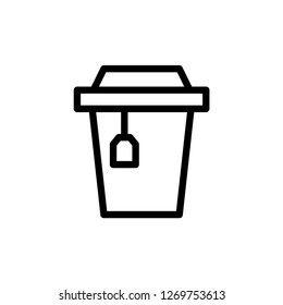 Cup tea icon vector illustration.