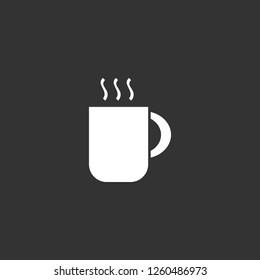 cup of tea icon vector. cup of tea sign on black background. cup of tea icon for web and app