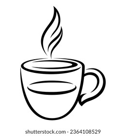 Cup of tea. Illustration of traditional drink.