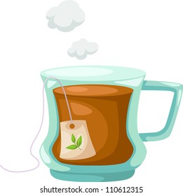 Cup of tea illustration vector