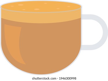 Cup of tea, illustration, vector on white background.