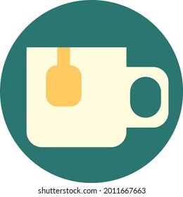 Teebeutel, Illustration, Vektorgrafik auf weißem Hintergrund.