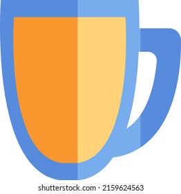 Cup of tea, illustration, vector on a white background.