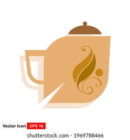 Cup of tea isolated on white. Vector Illustration.