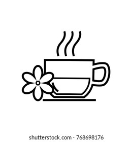 cup of tea and jasmine icon