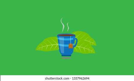 Cup of Tea with Tea Leaves