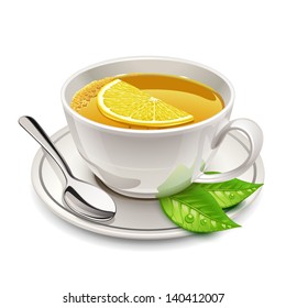 cup of tea with lemon