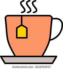 Cup Of Tea Line Filled Vector Icon Design