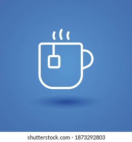 cup of tea line icon, outline vector illustration.