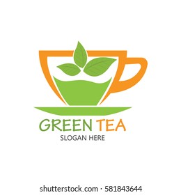 Cup Tea Logo Herbal Drink Logo Stock Vector (Royalty Free) 581843644 ...