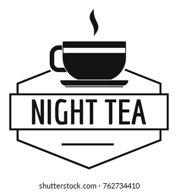 Cup tea logo. Simple illustration of cup tea vector logo for web