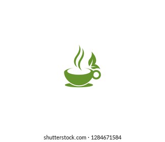 Cup of tea logo template vector icon illustration design 