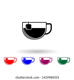 a cup of tea multi color icon. Elements of drink set. Simple icon for websites, web design, mobile app, info graphics